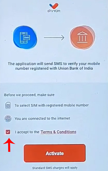 Union Bank Vyom App Register Kaise Kare Step 3