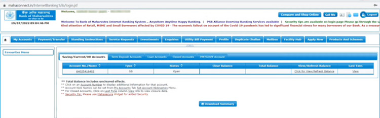Bank Of Maharashtra Net Banking Activate Kaise Kare Step 8