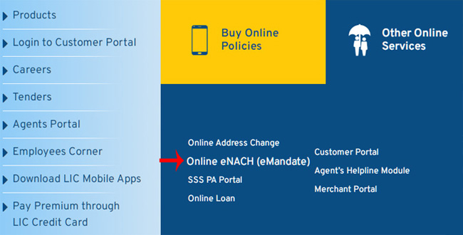 LIC eNACH Transaction Details Kaise Check Kare Step 1