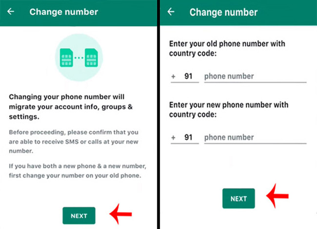 Whatsapp Ka Number Change Kaise Kare Step 3