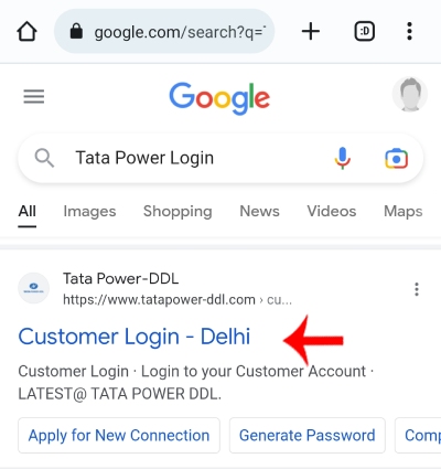 Tata Power Delhi Electricity Bill Download Kaise Kare Step 2