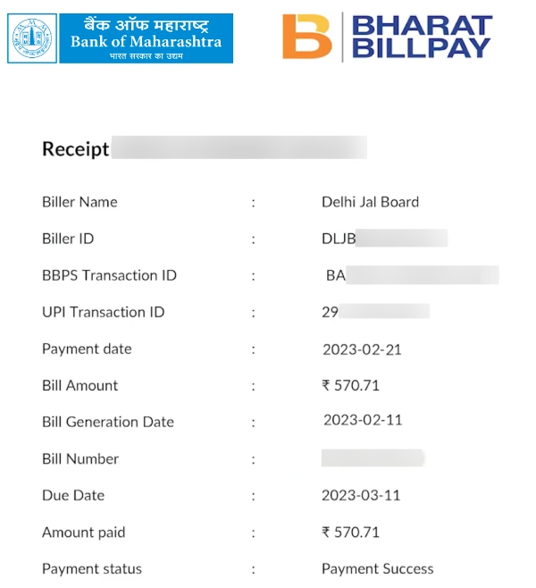 Delhi Jal Board Water Demand Note Payment Online Step 9