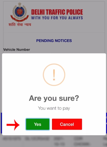 Delhi Traffic Police E-Challan Pay Kaise Kare Step 2