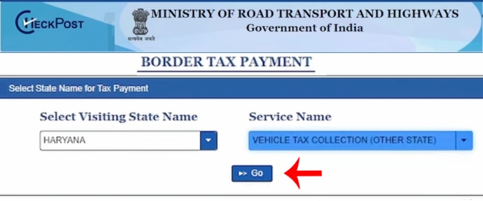 Haryana Ka Road Tax Kaise Bhare Step 3