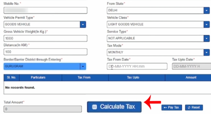 Haryana Ka Road Tax Kaise Bhare Step 6