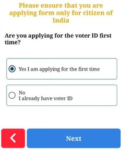 Apply New Voter Card Online in Bengali Step 8