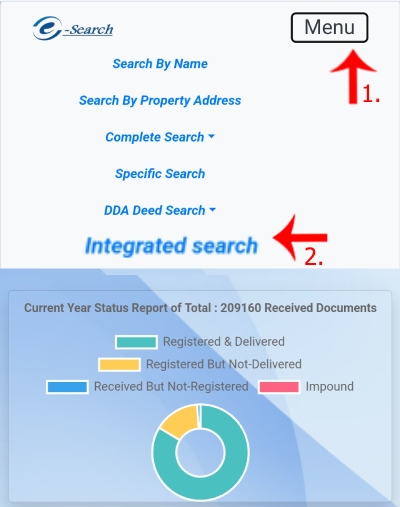 Delhi Property Address or SRO se Ownership Details Check Kare