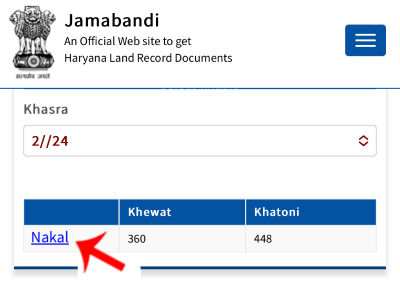 Haryana Me Jamabandi Ki Nakal Download Kaise Kare Step 6