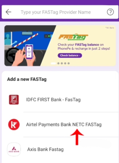 PhonePe Se FASTag Balance Check Step 4