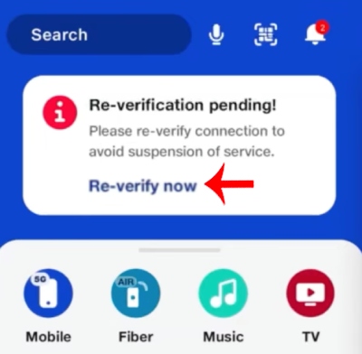 How To Reverification Jio Sim Step 2