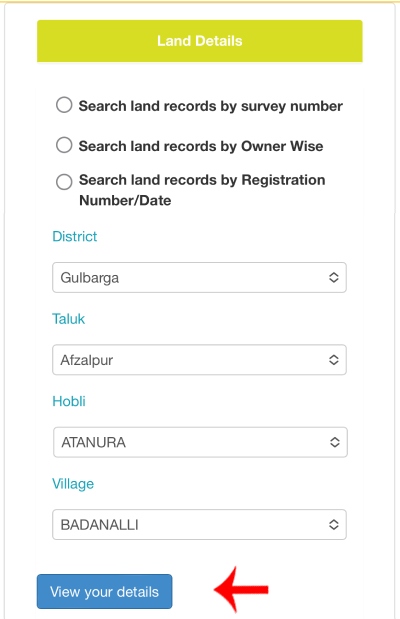 Check Karnataka Pahani or RTC Step 4