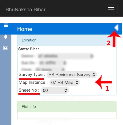 Check and Download Bihar Bhu Naksha Step 2 Sub-Step 2