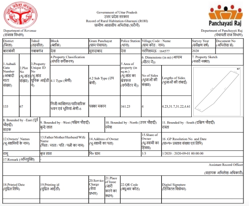 sample property card