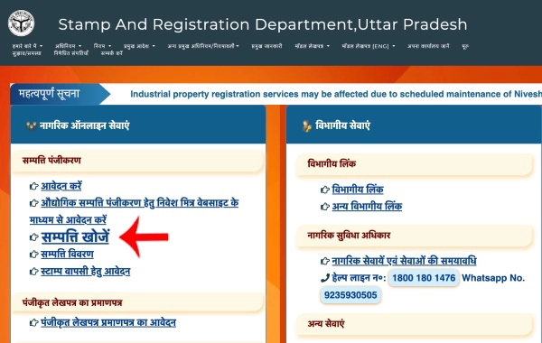 UP Registry Full Details View Step 1