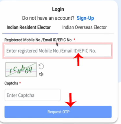 chunav ayog ki website par registration kaise kare step5
