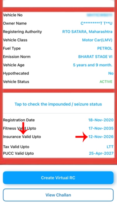 mParivahan App में वाहन की जानकारी, Virtual RC और Challan देखने का तरीका